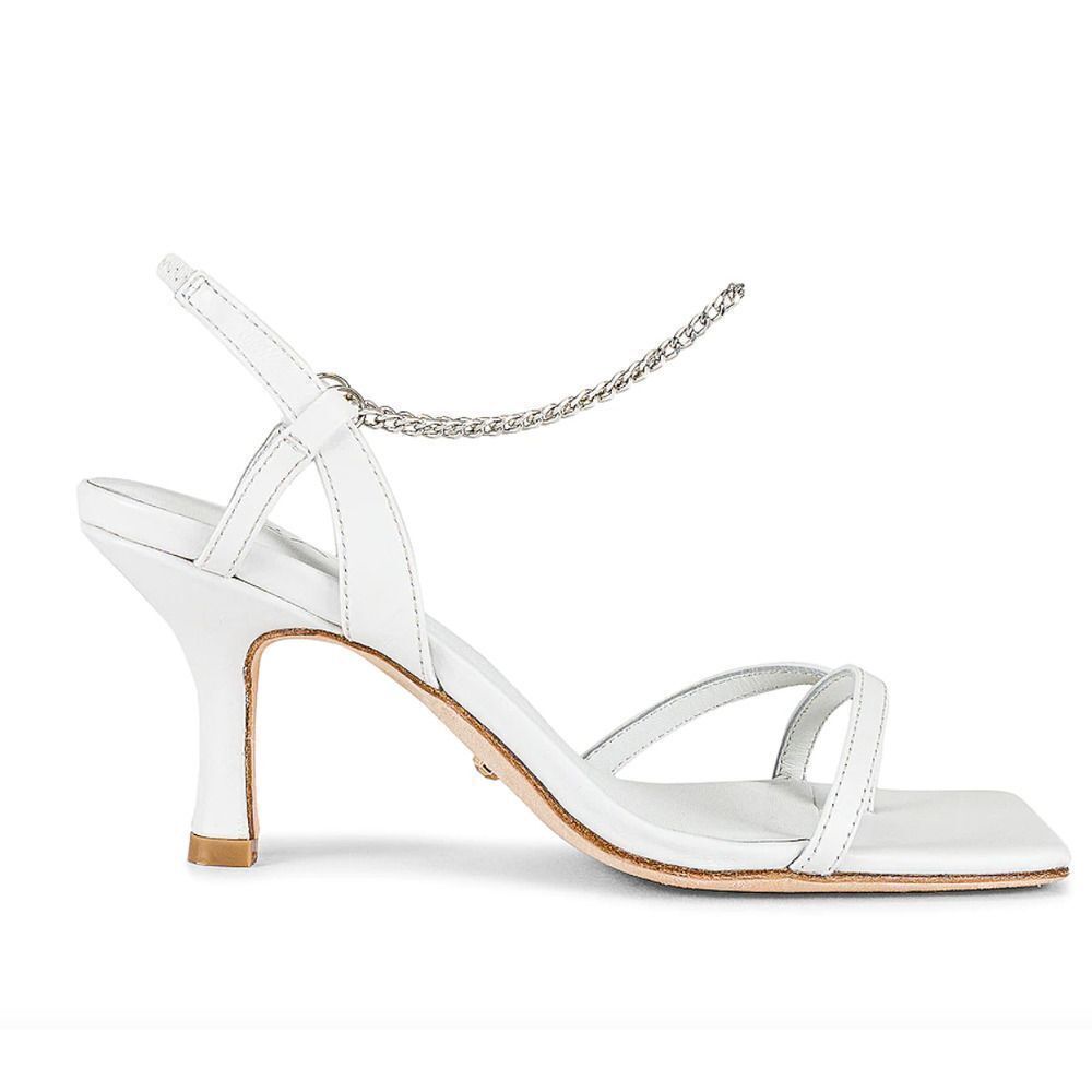 Raye Margaret Ankle Chain Heel In White Sz 6